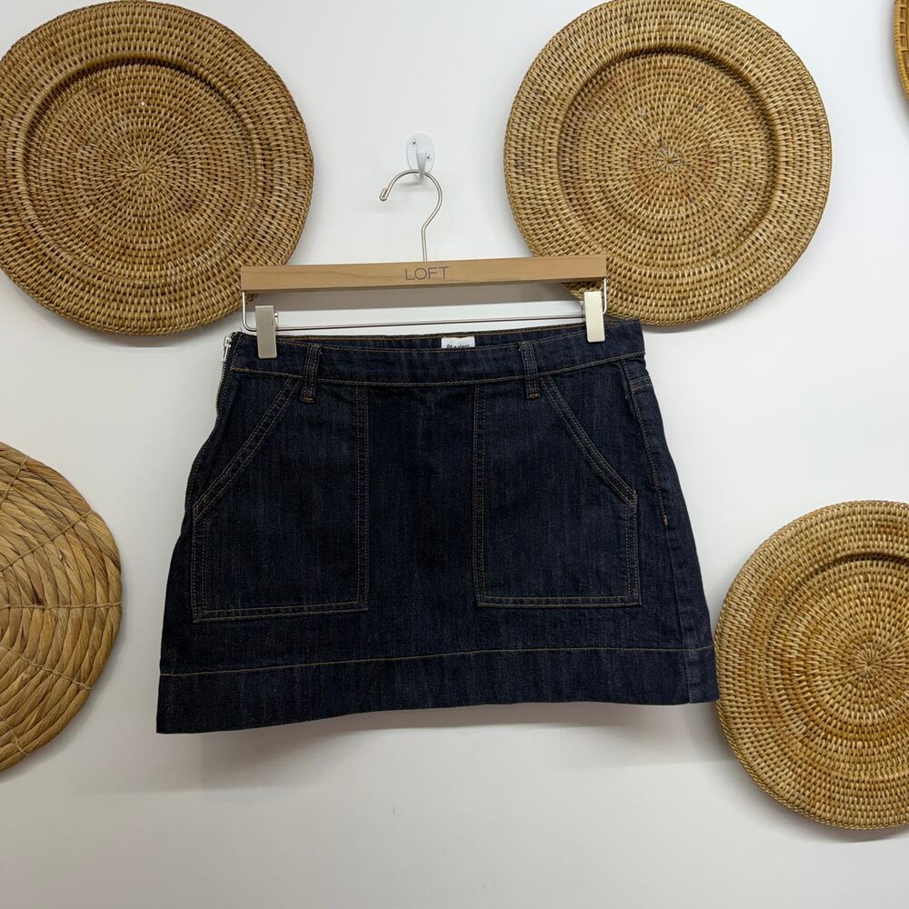 Princess Polly Hughes Mini Skirt Dark Wash Denim 6 - Picture 2 of 4